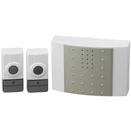 Звонок СВЕТОЗАР &quot;ЛИРА&quot; радиочастотный беспроводной, 16 мелодий, 2 кнопки, 4,5В SV-58062-2 купить в Сургуте