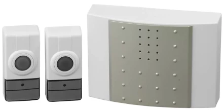 Звонок СВЕТОЗАР &quot;ЛИРА&quot; радиочастотный беспроводной, 16 мелодий, 2 кнопки, 4,5В SV-58062-2 купить в Сургуте