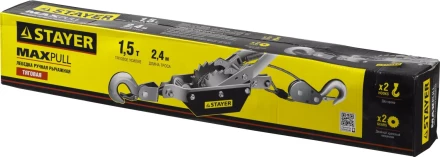 Лебедка STAYER &quot;MAXPull&quot; рычажная, тросовая, 1,5т/2,4м 880240 купить в Сургуте