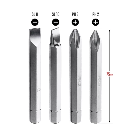 Биты для ударно-поворотных отверток KRAFTOOL 25552 купить в Сургуте