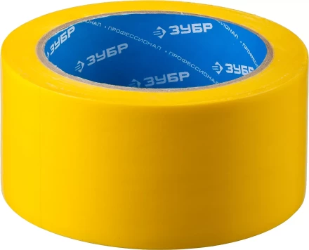 ЗУБР 50 мм, 25 м, желтая, разметочная клейкая лента, Профессионал (12243-50-25) купить в Сургуте