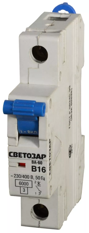 Выключатель автоматический СВЕТОЗАР 1-полюсный, 40 A, "B", откл. сп. 6 кА, 230 / 400 В SV-49051-40-B купить в Сургуте