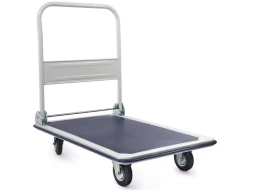 Тележка платформенная 300 кг TOR PH300 (820х575) со складной ручкой (резиновые колеса 125 мм) 130031