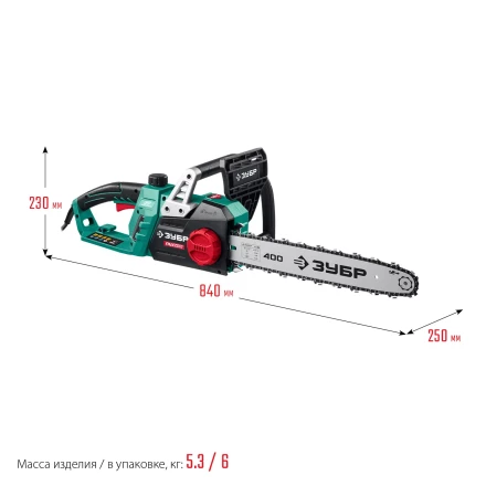 ЗУБР 2400 Вт, 40 см шина, электрическая цепная пила (ПЦ-2440) купить в Сургуте