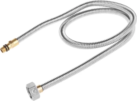 Подводка ЗУБР &quot;ЭКСПЕРТ&quot; сильфонная из нержавеющей стали, для смесителя, укороченная, г/ш (гайка-штуцер), 1/2&quot;, 0,8м 51012-080 купить в Сургуте