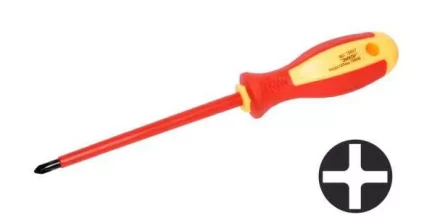 Отвертка диэл.крестовая PH№2х125мм,1000В,1/10/120 19697 купить в Сургуте