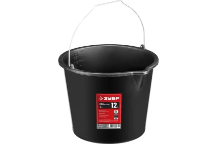 Ведро ЗУБР &quot;МАСТЕР&quot; строительное пластмассовое, 12л 06093-12_z03 купить в Сургуте
