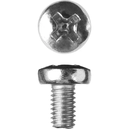 Винт ЗУБР &quot;МАСТЕР&quot; DIN 7985, класс прочности 4.8, оцинкованный, M6x10мм, 5кг 303150-06-010 купить в Сургуте