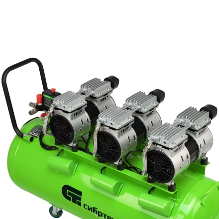 Компрессор безмаслянный малошумный Сибртех МБ 2250/100, 2250 Вт, 100л, 400 л/мин купить в Сургуте