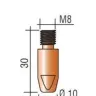 Наконечник к гор. п/а M8, d.1,2 мм L30 (тело 10) E-Cu Aurora купить в Сургуте