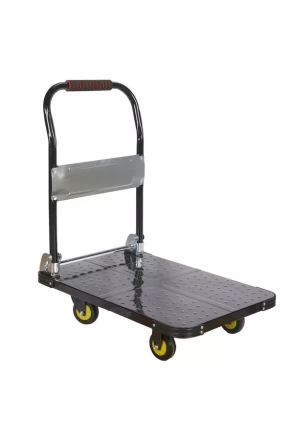 Тележка платформенная 600 кг TOR PH600 (800х500) со складной ручкой (пластиковые колеса 100 мм) 1024683 купить в Сургуте
