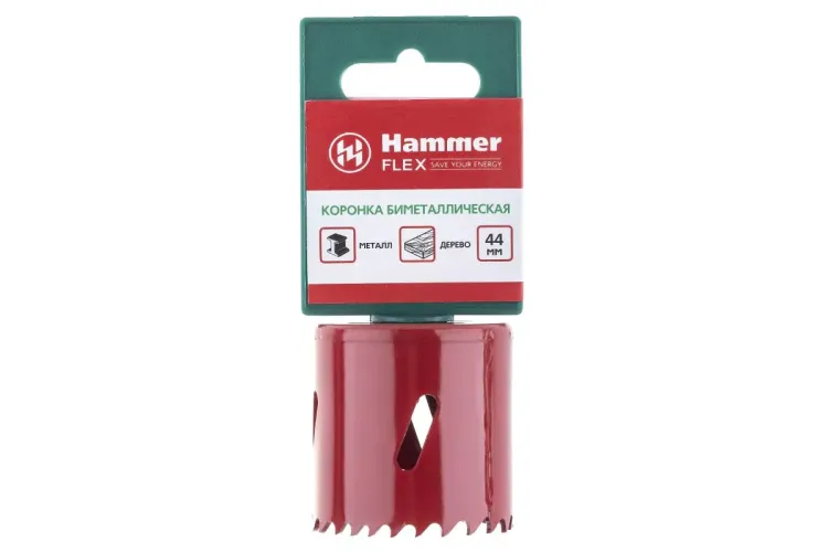 Коронка биметаллическая HAMMER Ф44х38мм 5/8" BiMETALL (224-009) купить в Сургуте