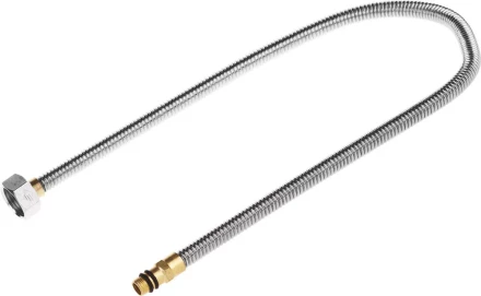 Подводка ЗУБР &quot;ЭКСПЕРТ&quot; сильфонная из нержавеющей стали, для смесителя, укороченная, г/ш (гайка-штуцер), 1/2&quot;, 0,6м 51012-060 купить в Сургуте