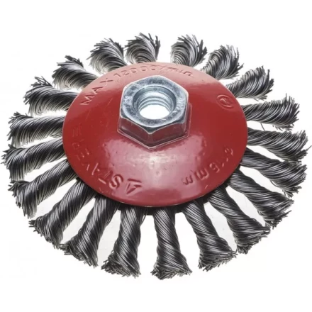 ЗУБР &quot;ПРОФЕССИОНАЛ&quot;. Щетка коническая для УШМ, плетеные пучки стальной проволоки 0,5мм, 115ммхМ14 35269-115_z02 купить в Сургуте