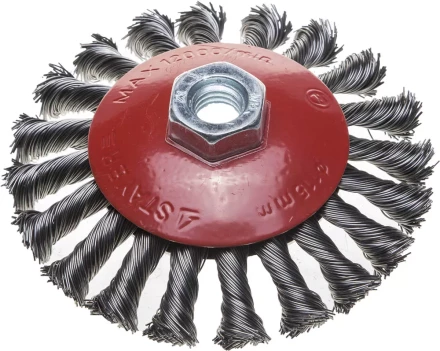 ЗУБР &quot;ПРОФЕССИОНАЛ&quot;. Щетка коническая для УШМ, плетеные пучки стальной проволоки 0,5мм, 115ммхМ14 35269-115_z02 купить в Сургуте