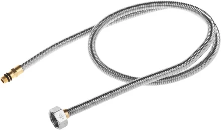 Подводка ЗУБР &quot;ЭКСПЕРТ&quot; сильфонная из нержавеющей стали, для смесителя, укороченная, г/ш (гайка-штуцер), 1/2&quot;, 1,0м 51012-100 купить в Сургуте