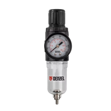 Фильтр-регулятор Denzel FR1500, 10 бар, 1500 л/мин, 1/4", 57459 купить в Сургуте