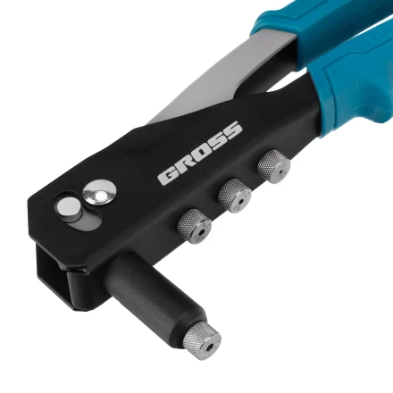 Заклепочник ручной Gross 40415, 260 мм, заклепки 2,4-3,2-4,0-4,8 мм купить в Сургуте