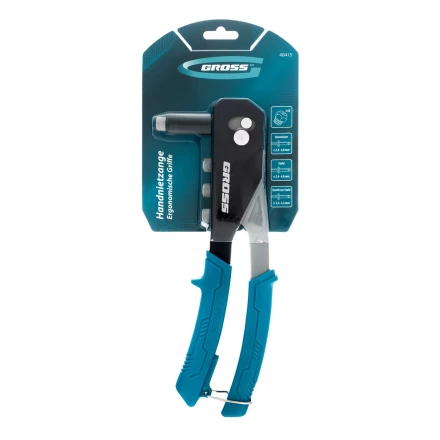 Заклепочник ручной Gross 40415, 260 мм, заклепки 2,4-3,2-4,0-4,8 мм купить в Сургуте