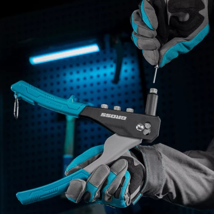 Заклепочник ручной Gross 40415, 260 мм, заклепки 2,4-3,2-4,0-4,8 мм купить в Сургуте