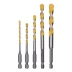 Набор сверл универсальных, Multi cut, 4-10 мм, 5 шт Denzel 706016 купить в Сургуте