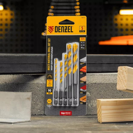 Набор сверл универсальных, Multi cut, 4-10 мм, 5 шт Denzel 706016 купить в Сургуте