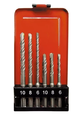 Набор буров по бетону 6-8-10х110 6-8-10х160 мм 6 шт в пластиковой коробке SDS PLUS MATRIX 71096 купить в Сургуте