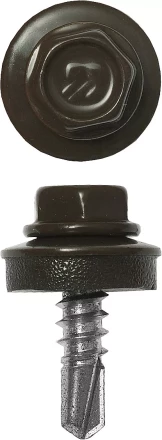 Саморезы ЗУБР окраш., RAL 8028 земел.-коричн., для крепл. кров. матер. к металл. констр., 5.5x25мм, 420шт 4-300315-55-025-8028 купить в Сургуте