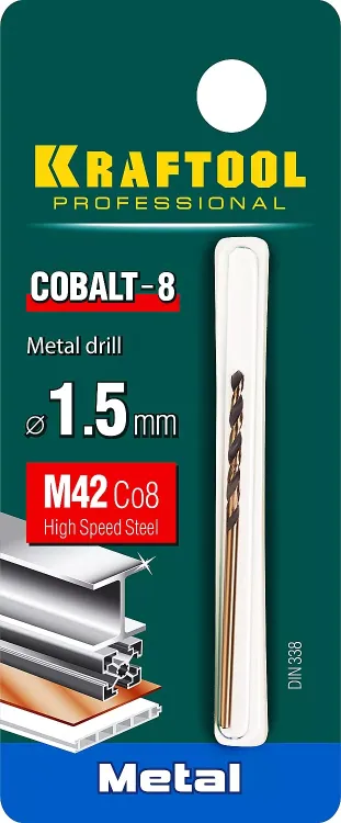Сверла по металлу HSS-Co Оберон 29656-1.5 купить в Сургуте