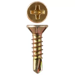 Саморезы ЗУБР &quot;МАСТЕР&quot; со сверлом для оконного профиля, жёлтопассивированные, 3.9x35мм, 350шт 4-300231-39-035