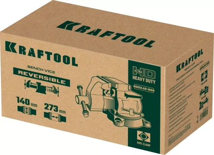 Тиски KRAFTOOL Reversible слесарные 32705-140 купить в Сургуте
