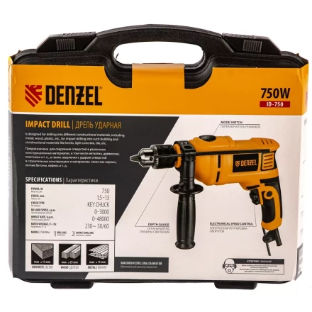 Дрель ударная ID-750 Denzel 26307 купить в Сургуте