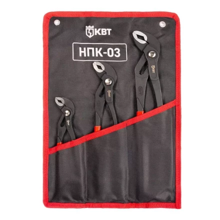 Набор переставных клещей КВТ НПК-03 с кнопочной фиксацией (85285) купить в Сургуте