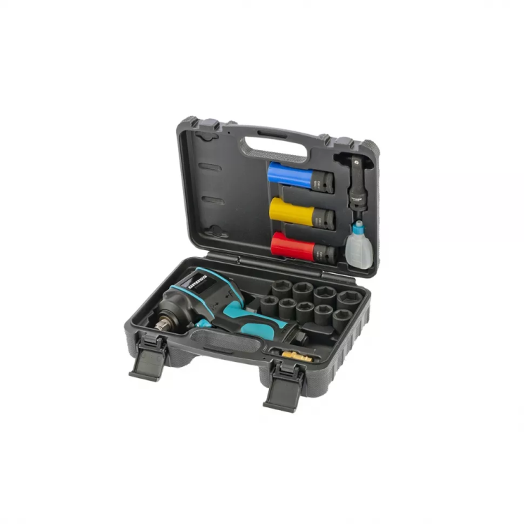 Гайковёрт пневматический ударный Gross Twin Hammer G985K2 с набором 17 предметов 57445 купить в Сургуте