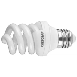 Энергосберегающая лампа СВЕТОЗАР &quot;ЭКОНОМ&quot; спираль,цоколь E27(стандарт),Т3,яркий белый свет(4000 К), 8000час,9Вт(45) 44354-09_z01