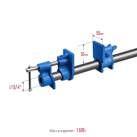 ЗУБР СТ-34, 3/4, трубная струбцина (32305-34) купить в Сургуте