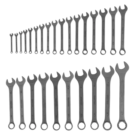 Набор ключей комбинированных Сибртех 15481, 5,5 - 32 мм, 27 шт., CrV, фосфатированные, ГОСТ 16983 купить в Сургуте