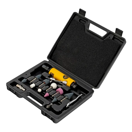 Пневмошлифмашина прямая Denzel 57464 PGS25000, 25000 об/мин, 10 шлиф. камней, цанга - 3, 6 мм, 113 л/мин купить в Сургуте