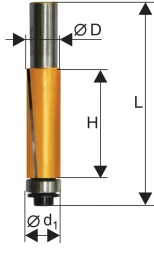 Фреза кромочная прямая ф19х508мм хв 12мм 10529