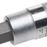 Торцовая бита-головка KRAFTOOL "INDUSTRIE QUALITAT", материал S2, HEX, сатинированная, 1/2", H14 27908-14_z01 купить в Сургуте