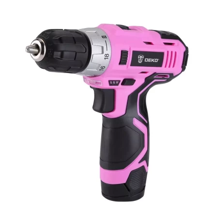 Дрель аккумуляторная DEKO GCD12DU3 PINK SET2 + оснастка 13 шт, 063-4171 купить в Сургуте