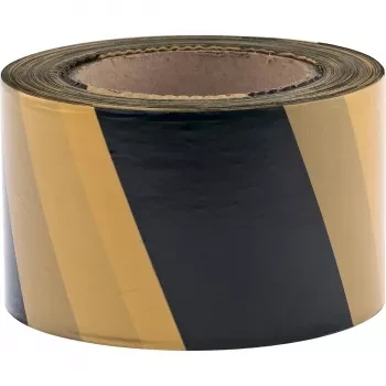 Лента сигнальная 50 мм х 200 м черно-желтая СИБРТЕХ/Россия 89033 купить в Сургуте