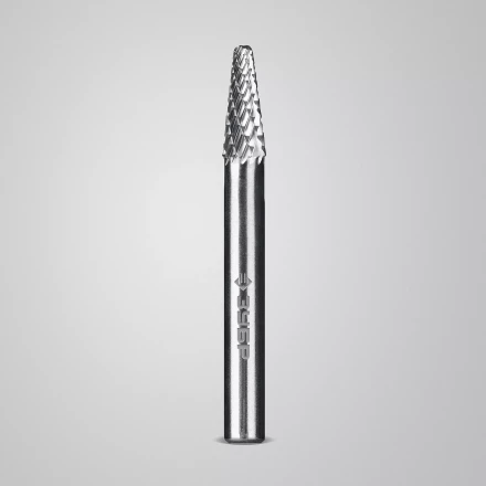 Зубр Твердосплавная борфреза L - конус с закругленным углом 28°, 6 х 16 мм, радиус 1.2 мм (28810-6-16) купить в Сургуте