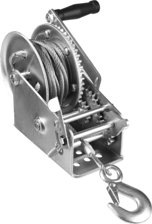 Лебедка ручная барабанная ЗУБР &quot;ПРОФЕССИОНАЛ&quot;, тяговая, тросовая, 1,1т, 8м 43113-1.1_z01 купить в Сургуте
