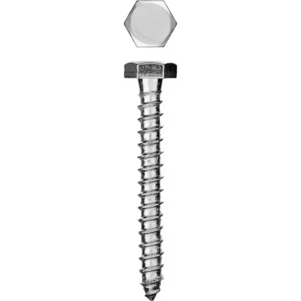 Шурупы ЗУБР &quot;МАСТЕР&quot; с шестигранной головкой, оцинкованные, 6x60мм, 4шт 300456-06-060 купить в Сургуте