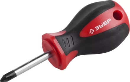 Отвертка ЗУБР &quot;МАСТЕР&quot;, &quot;STUBBY&quot; ( бочка ), Cr-v, эргономичная двухкомпонентная рукоятка, PH1x38мм 25062-38-1_z02 купить в Сургуте