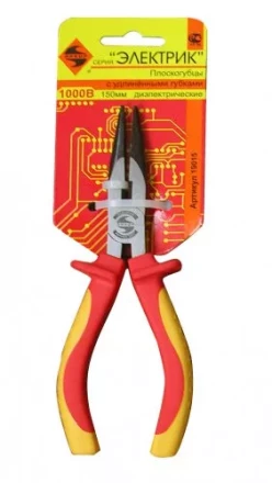 Плоскогубцы с удл. губками  диэлектр. 150мм 1/6/60 19015 купить в Сургуте