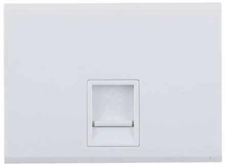 Розетка СВЕТОЗАР &quot;ЭФФЕКТ&quot; компьютерная, одинарная, без вставки и рамки, цвет белый SV-54419-W купить в Сургуте