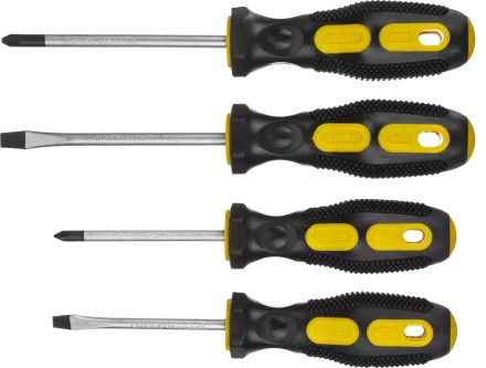 Набор STAYER &quot;MASTER&quot;: Отвертки слесарные, двухкомпонентная рукоятка, магнитный наконечник, 4шт 2513-H4_z01 купить в Сургуте