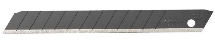 Лезвия OLFA сегментированные BLACK MAX, 9х80х0,38мм, 13 сегментов, 50шт OL-ABB-50B купить в Сургуте
